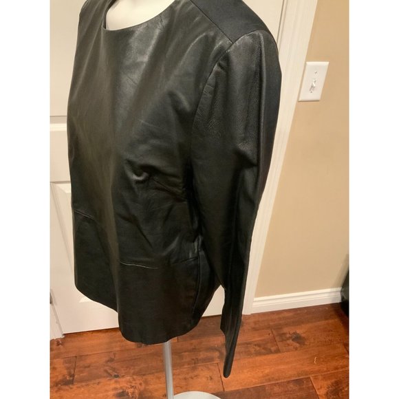 By Malene Birger 'MB Darling' Black Leather Top, Size S (US) 36 (EU) - Picture 5 of 9